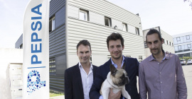 Les trois associés fondateurs de Pepsia : Valentin David, David Nicolas et Matthieu Ternon